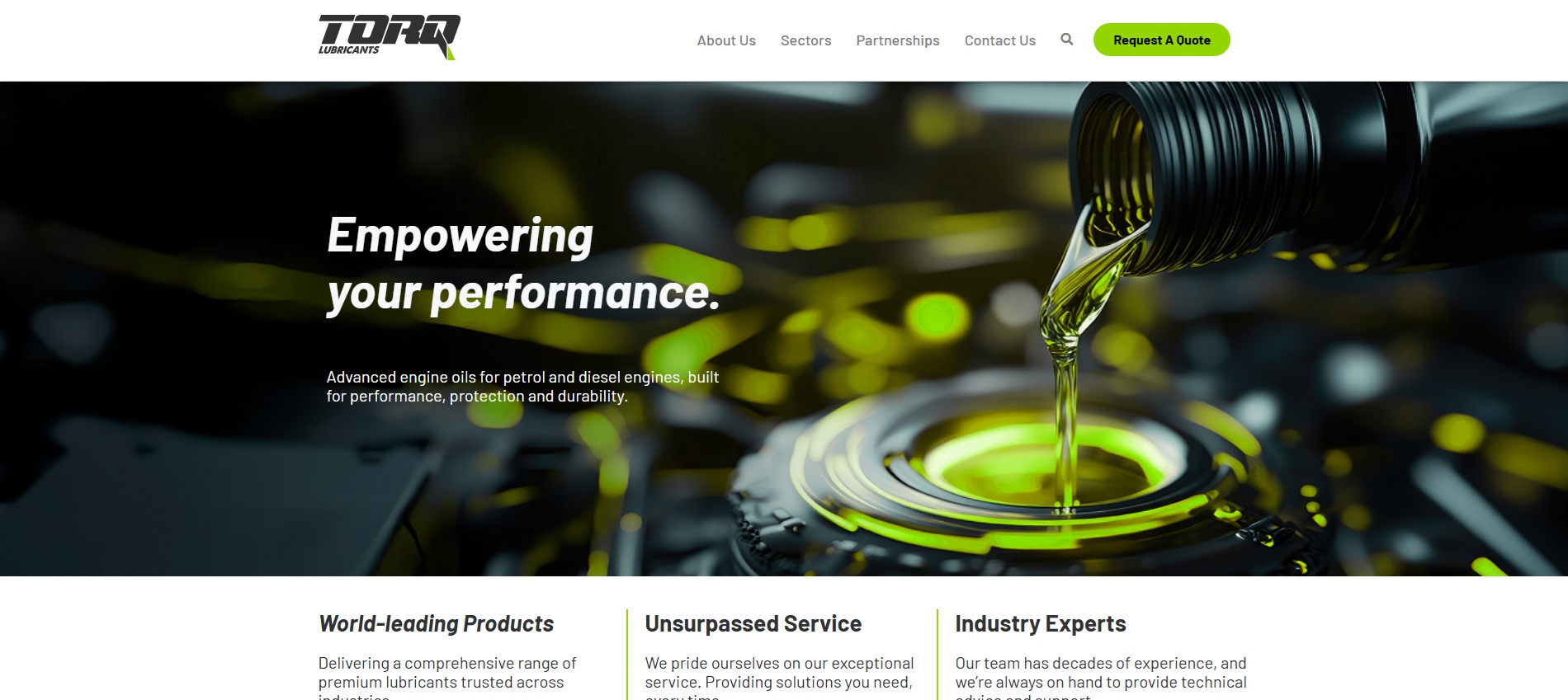Eagle Oils Partnerships Website Page 02